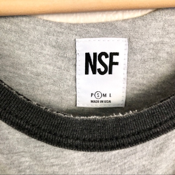 NSF Harley Distressed Muscle Boyfriend Tank Tee in Heather Grey - Picture 6 of 8